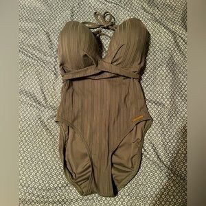 sage green one piece swimsuit